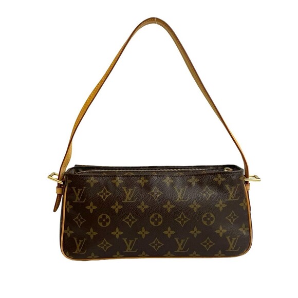 LOUIS VUITTON Authentic Brown Monogram Leather Shoulder Bag main image 4